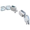 Swarovski Millenia Octagon Cut Tennis Bracelet, Blue Color Gradient and Rhodium Plated