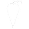 Swarovski Hyperbola Mixed Metal Cuts Twist Pendant Necklace, White and Rhodium Plated