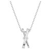 Swarovski Hyperbola Mixed Metal Cuts Twist Pendant Necklace, White and Rhodium Plated