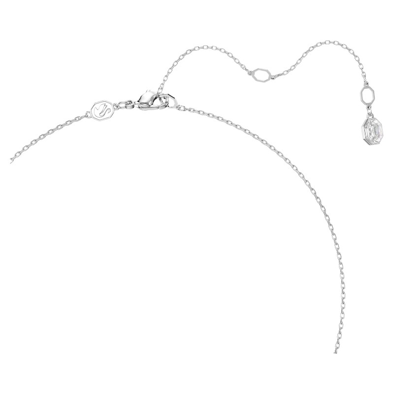 Swarovski Dextera Pave Pendant Necklace, White and Rhodium Plated