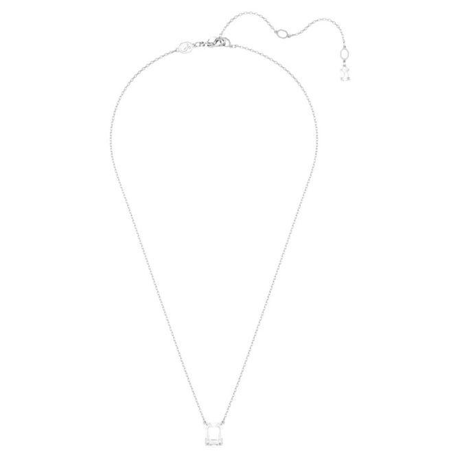 Swarovski Stilla Octagon Cut Pendant Necklace, White and