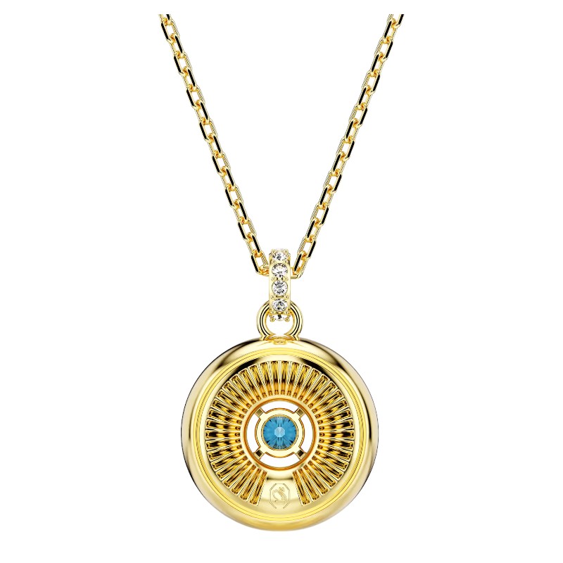 Swarovski Symbolica Evil Eye Small Pendant Necklace, Multicolored and Yellow Gold Tone Plated
