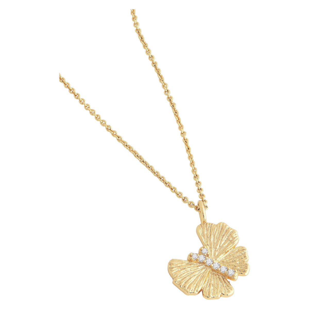 Anabel Aram Jewelry Butterfly Necklace, Yellow Gold Plated