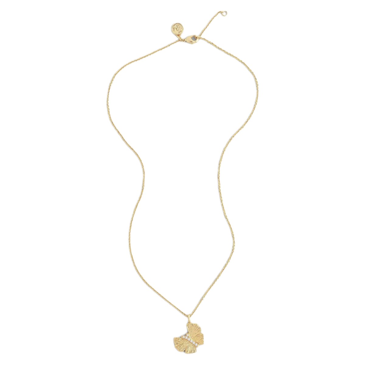 Anabel Aram Jewelry Butterfly Necklace, Yellow Gold Plated