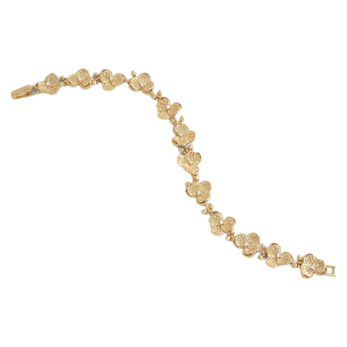 Anabel Aram Jewelry Orchid Link Bracelet