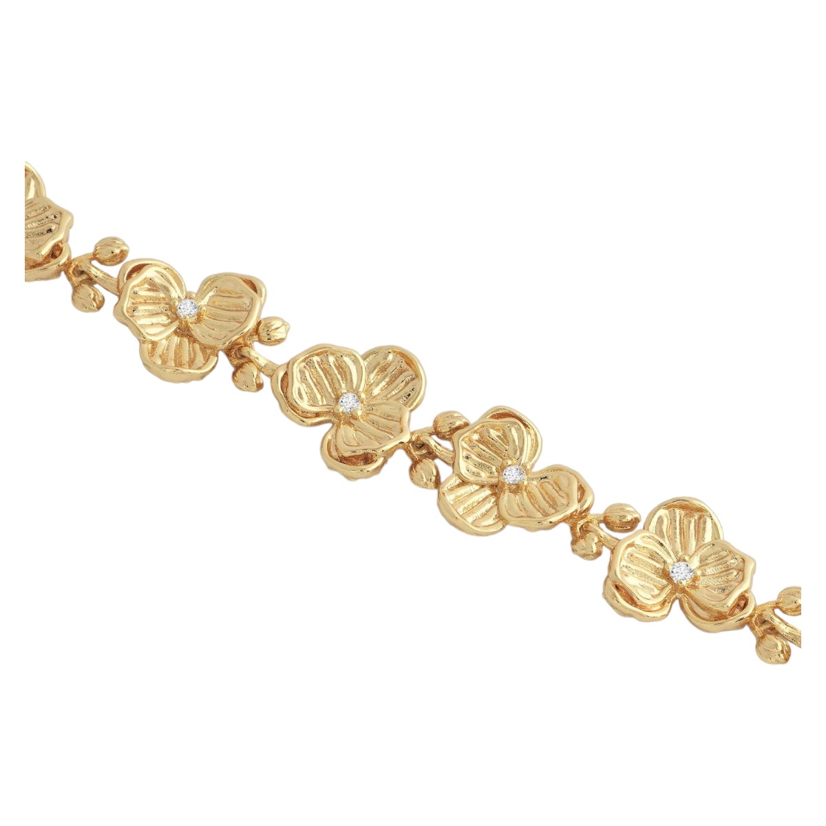 Anabel Aram Jewelry Orchid Link Bracelet