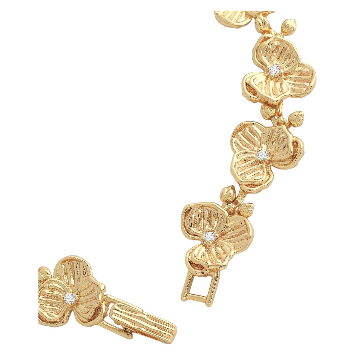 Anabel Aram Jewelry Orchid Link Bracelet