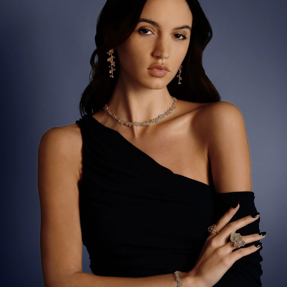 Anabel Aram Jewelry Orchid Link Bracelet