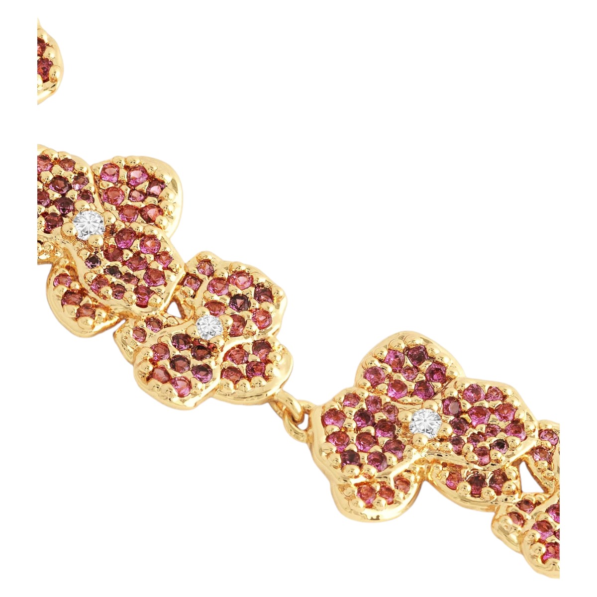 Anabel Aram Jewelry Orchid Pave Tennis Bracelet, Pink
