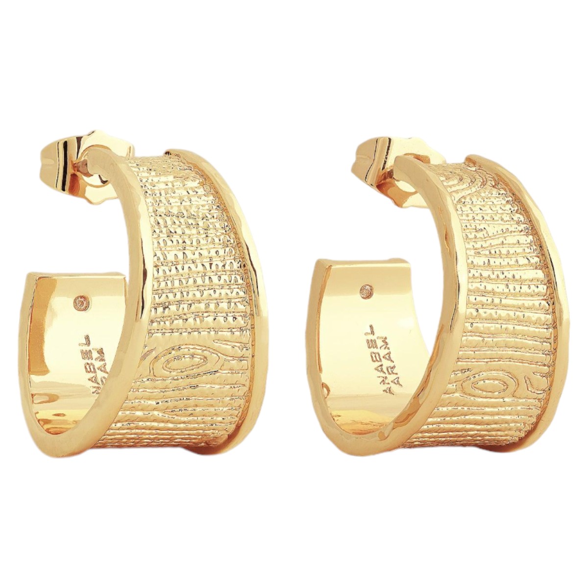 Anabel Aram Jewelry Enchanted Forest Bark Hoop Earrings