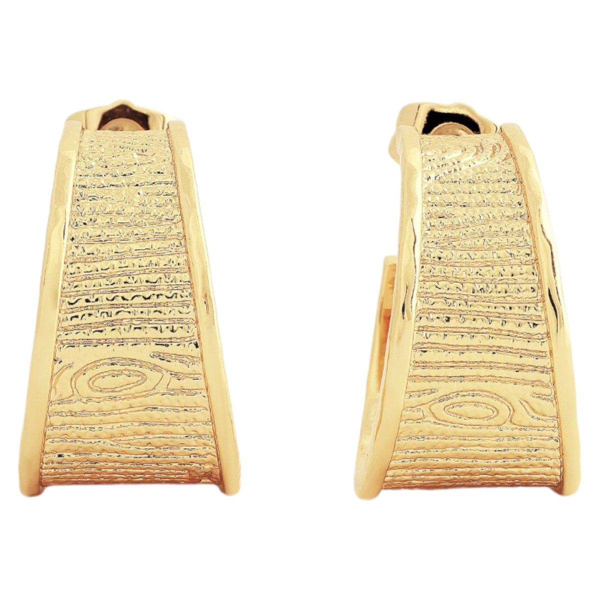 Anabel Aram Jewelry Enchanted Forest Bark Hoop Earrings