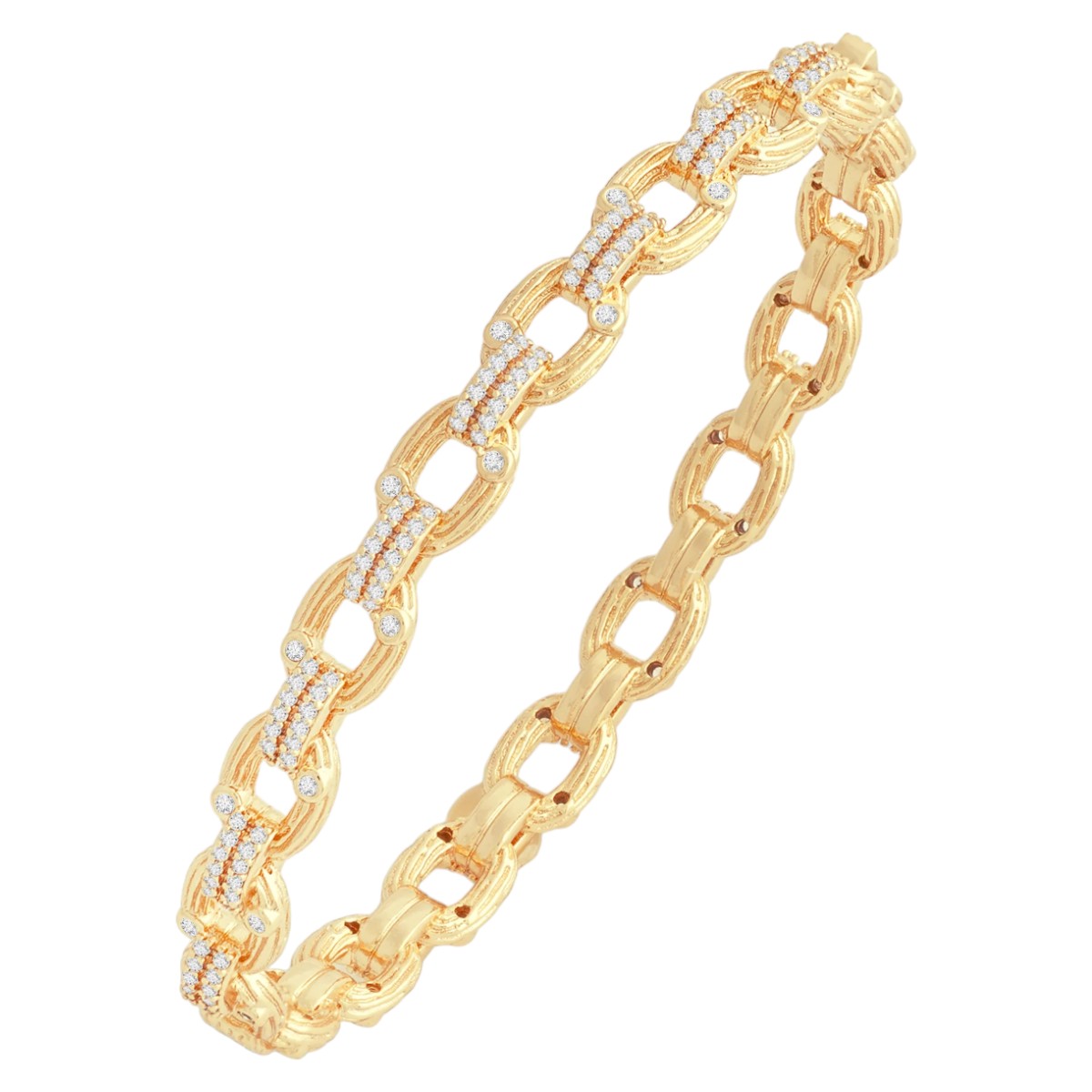 Anabel Aram Jewelry Enchanted Forest Chain Hinged Bangle