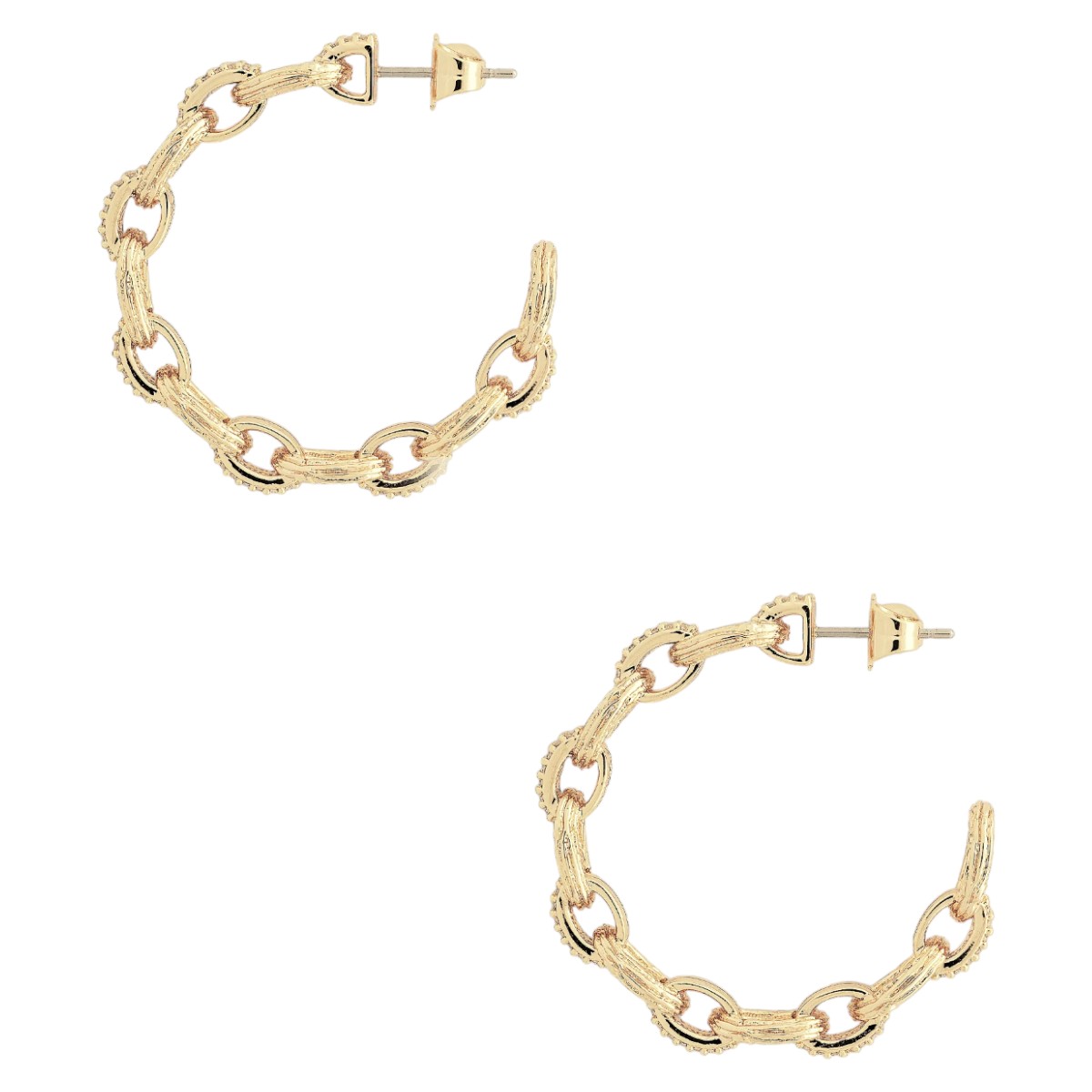 Anabel Aram Jewelry Enchanted Forest Chain Hoop Earrings