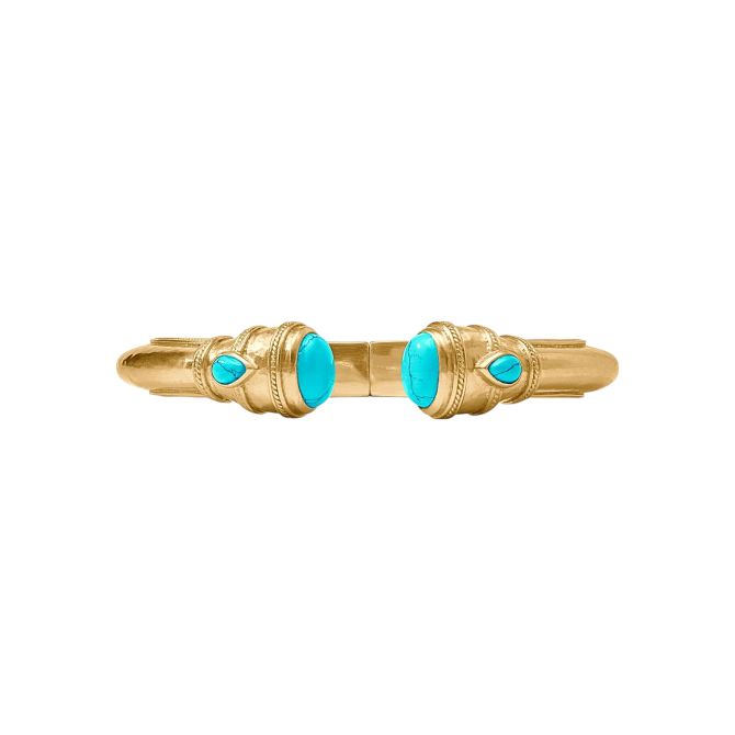 Julie Vos Regular Cannes Demi Cuff, Turquoise Blue