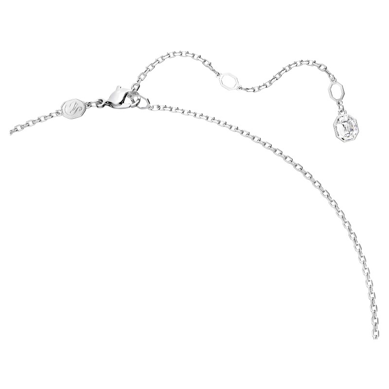 Swarovski Millenia Octagon Cut Pendant Necklace, Blue and Rhodium Plated