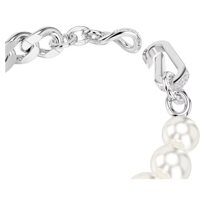 Swarovski Dextera Crystal Pearl Mixed Linked Bracelet, White Swarovski Dextera Crystal Pearl Mixed Linked Bracelet, White