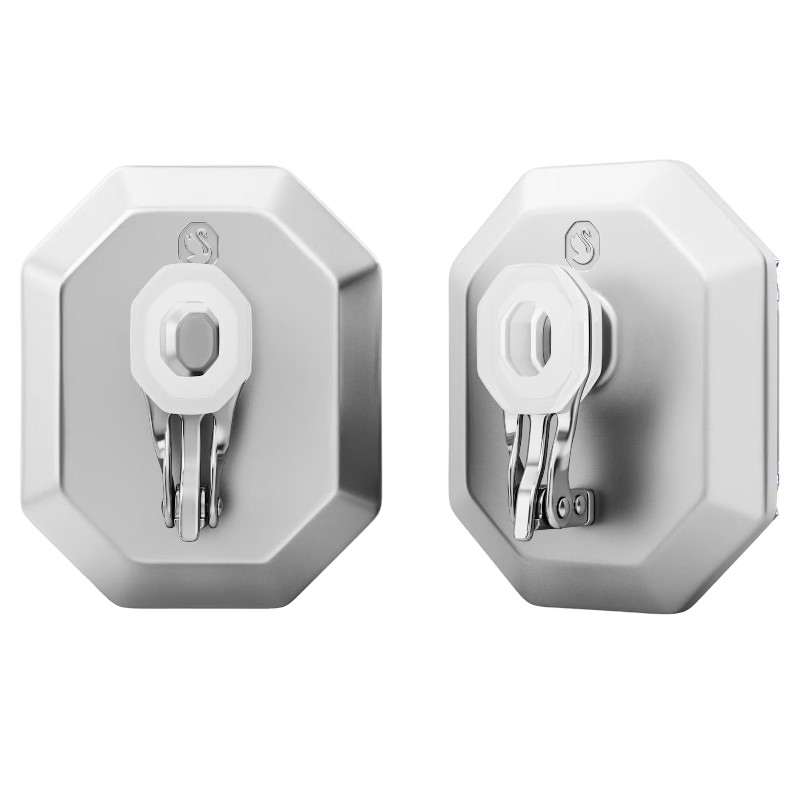 Swarovski Lucent Octagon Cut Clip Earrings, White