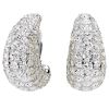 Swarovski Sublima Round Cut Medium Drop Earrings, White and Rhodium Plated