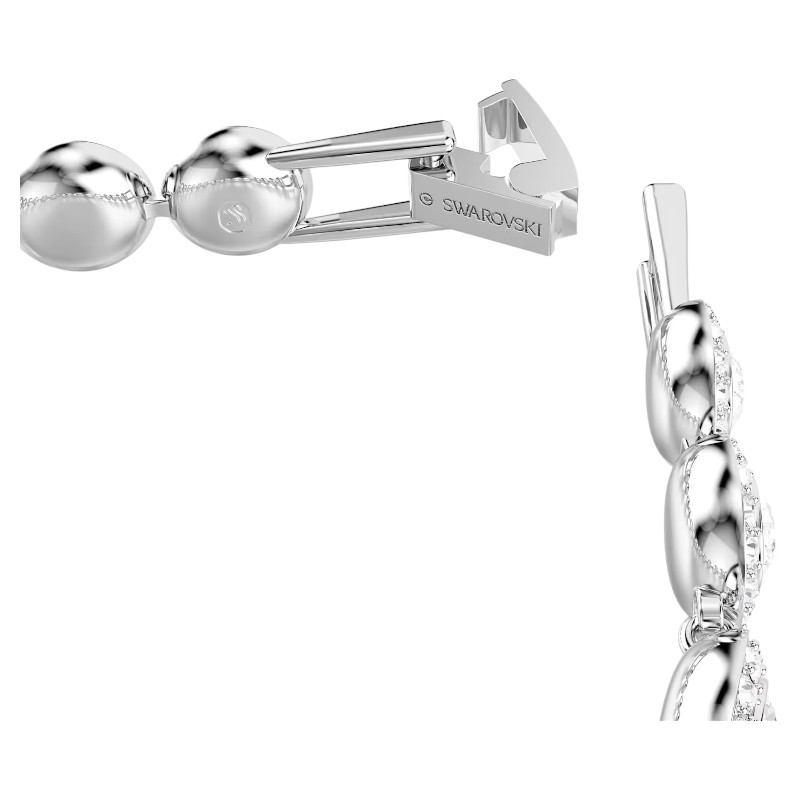 Swarovski Una Angelic Round Cut Tennis Bracelet, Whtie and Rhodium Plated