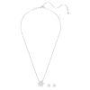 Swarovski Idyllia Mixed Cuts Snowflake Necklace and Earrings Set, White and Rhodium Plated