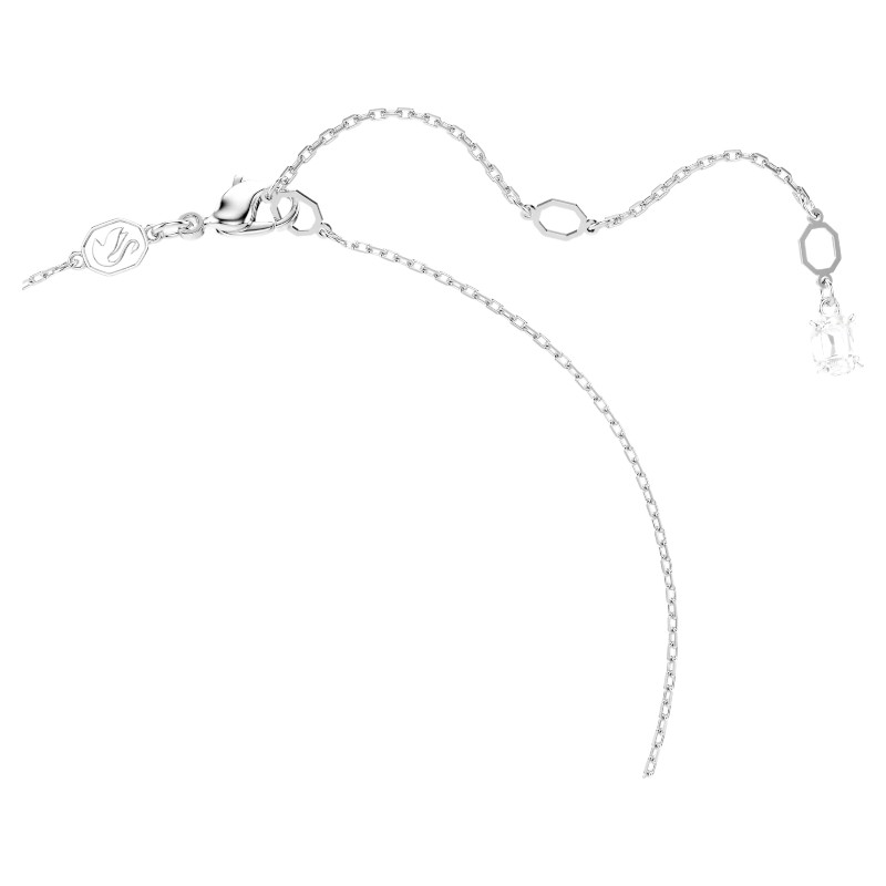 Swarovski Idyllia Mixed Cuts Snowflake Pendant Necklace, White and Rhodium Plated
