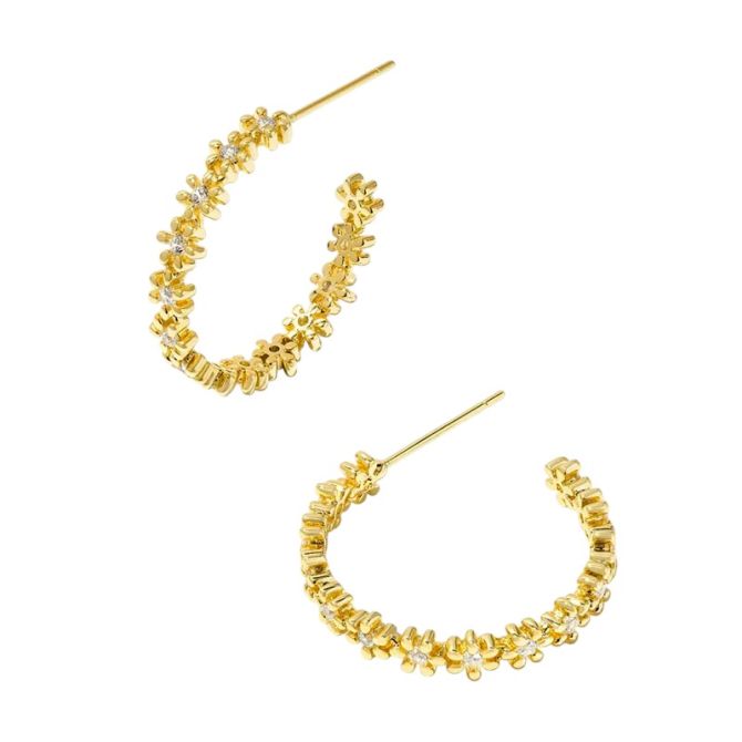 Kendra Scott Yellow Gold Tone Nydia Hoop Earrings