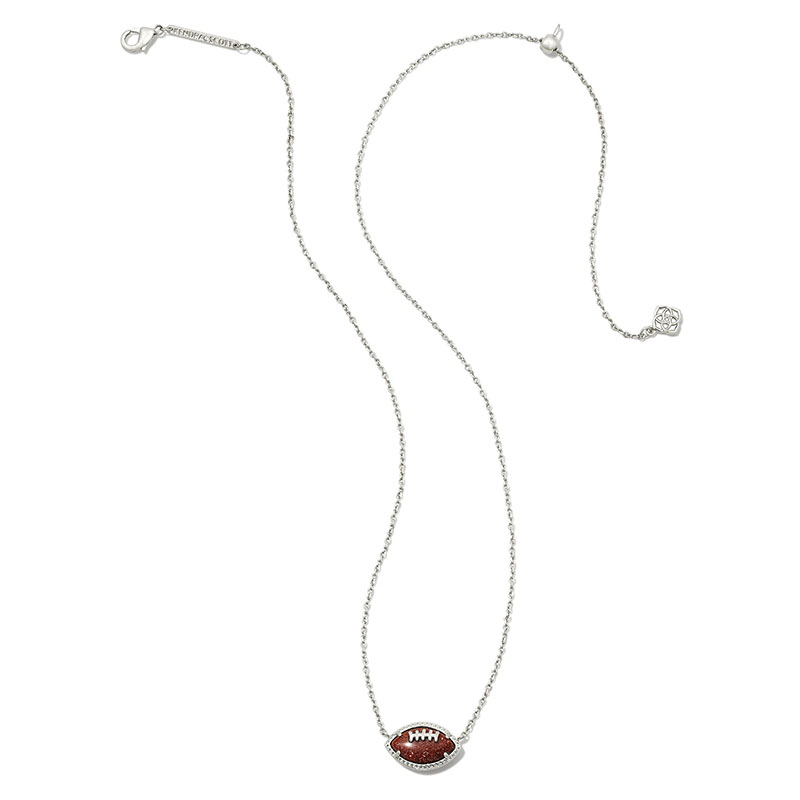 Kendra Scott Silver Tone Football Necklace