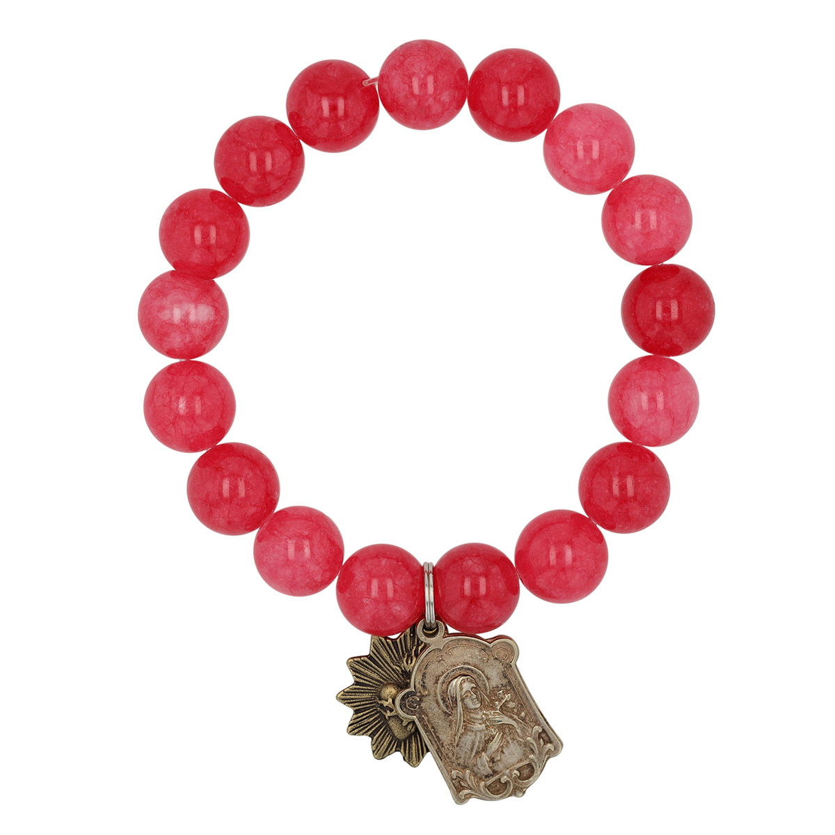 Miracle Icons by Mary Jo Pane 12mm Dyed Quartz Bracelet