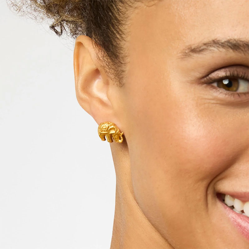 Julie Vos Elephant Stud Earrings