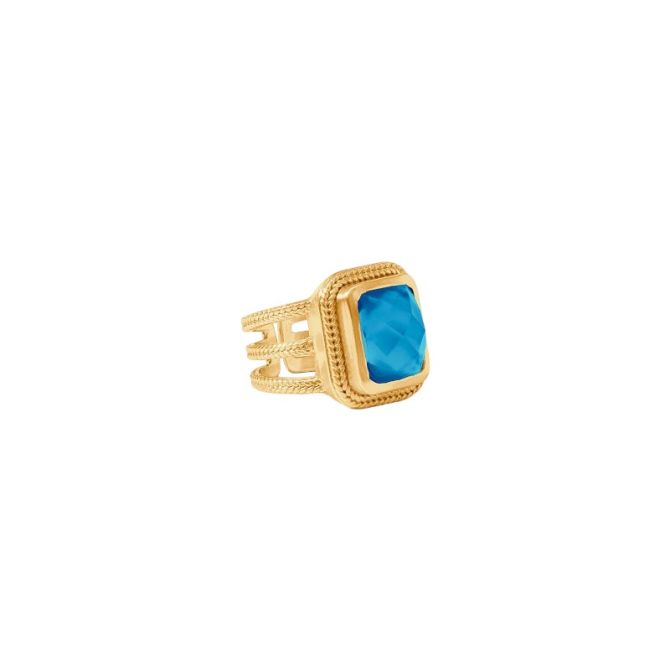 Julie Vos Cabochon Statement Ring - Iridescent Crystal Clear main image 1