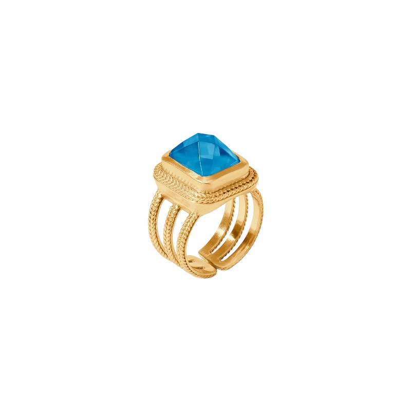 Julie Vos Cheval Statement Ring, Iridescent Clear Crystal main image 1