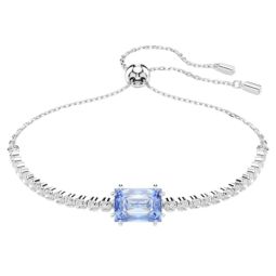 Swarovski Imber Round Cut Tennis Bracelet, White and Rhodium