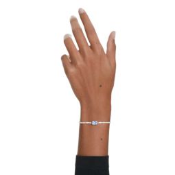 【SWAROVSKI】5682666 Inver Tennis Medium Bracelet Imber Tennis bracelet, Round cut, White, Rhodium plated