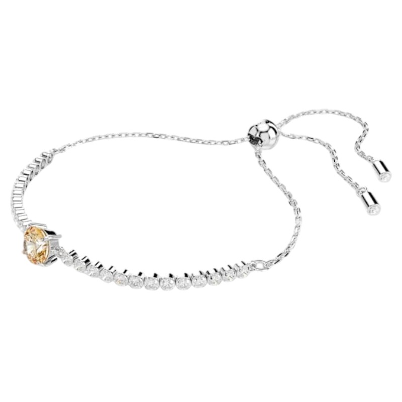 Swarovski Mixed Cuts Matrix Tennis Bracelet, Yellow and Rhodium Plated