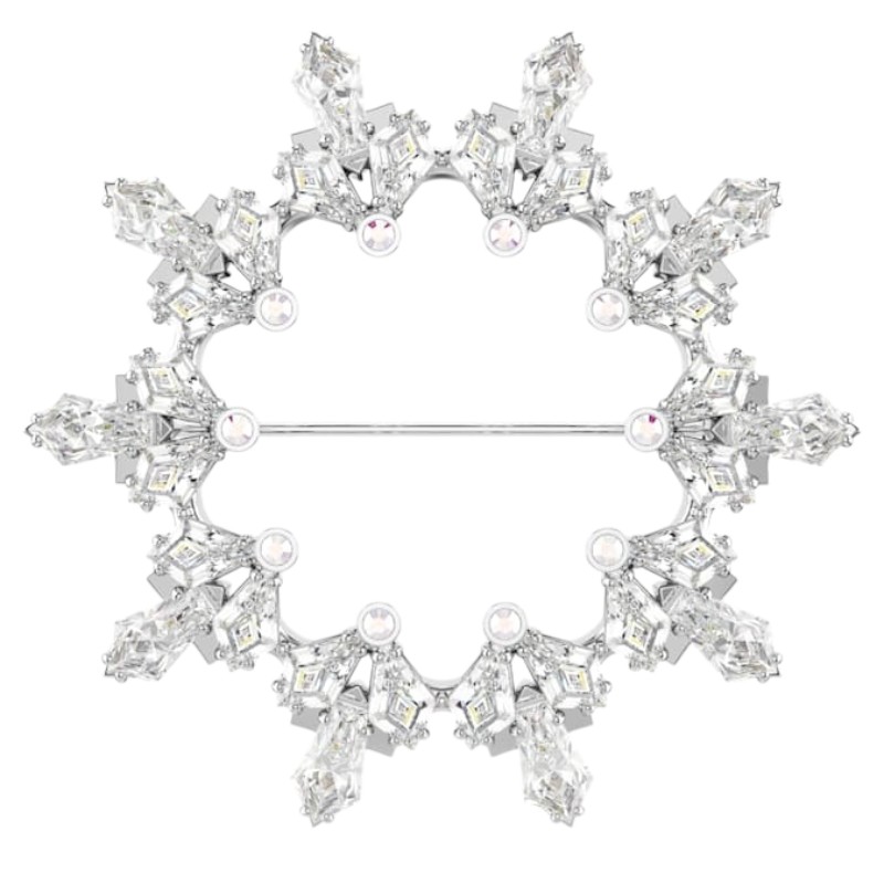 メーカー直売 - 人気ランキング Swarovski Mixed and White Brooch, Snowflake Idyllia Cuts アクセサリー