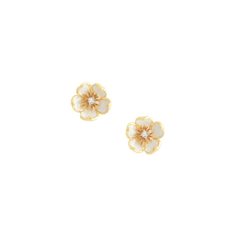 Anabel Aram Wildflowers Enameled Stud Earrings
