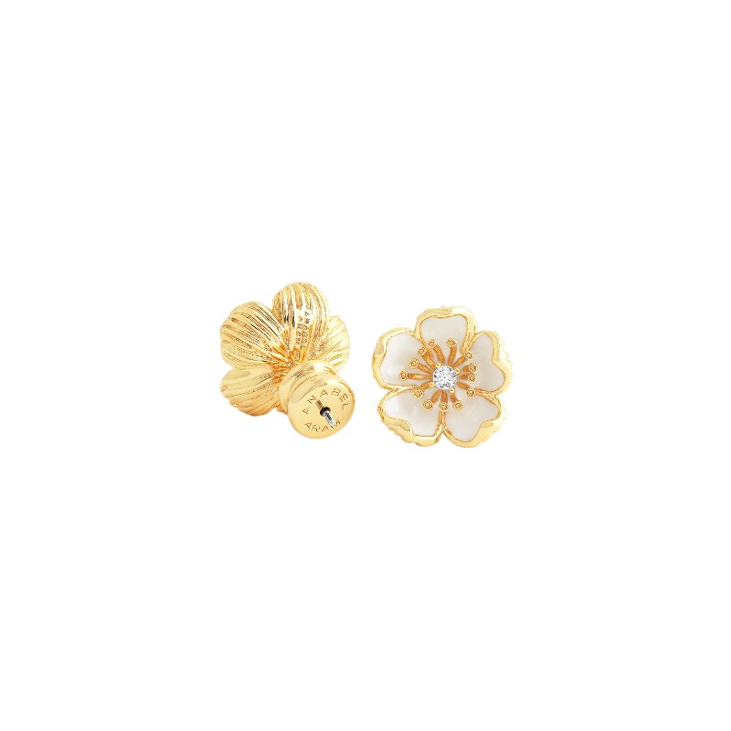 Anabel Aram Wildflowers Enameled Stud Earrings
