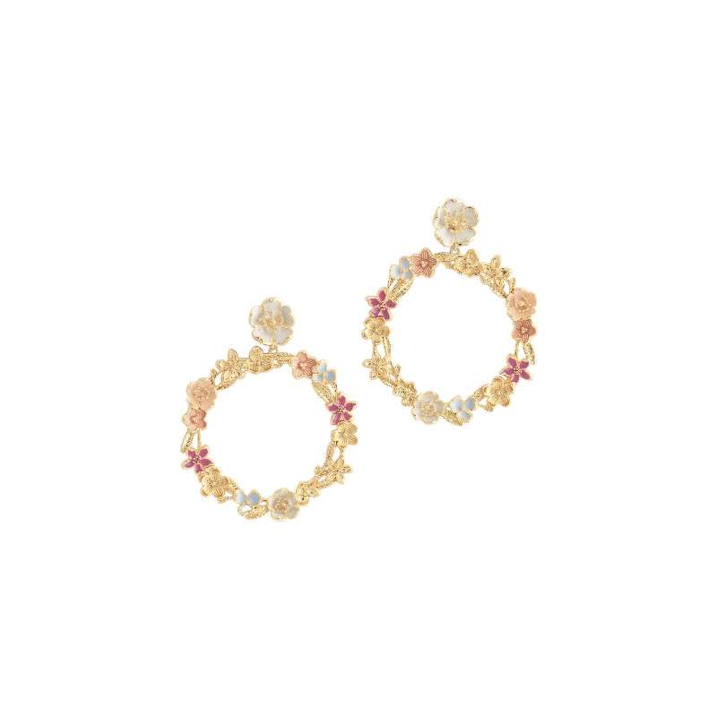 Anabel Aram Wildflowers Gathered Hoop Earrings