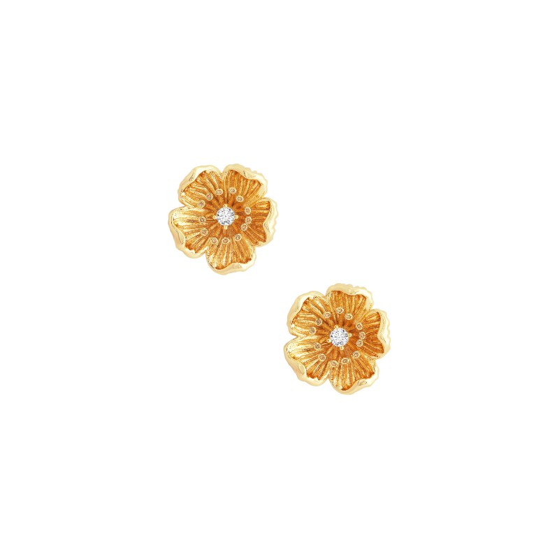 Anabel Aram Wildflowers Gold Stud Earrings