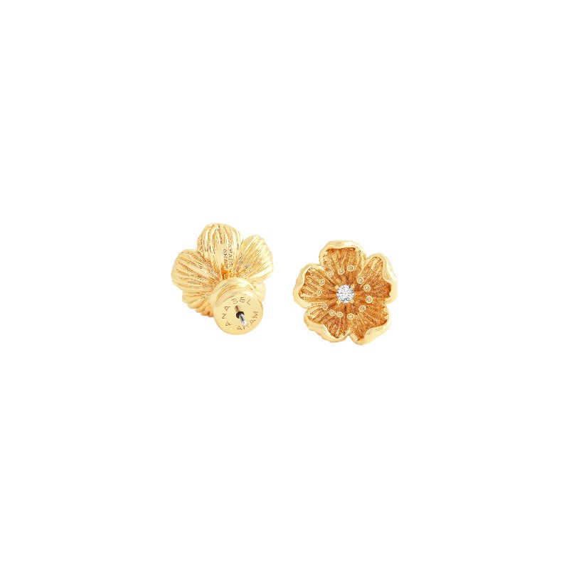 Anabel Aram Wildflowers Gold Stud Earrings