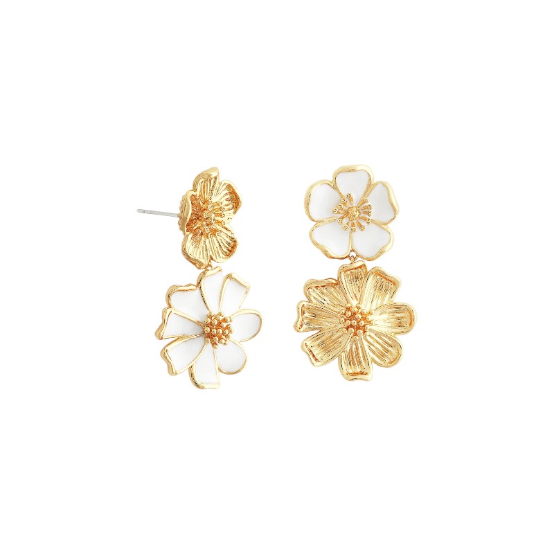Anabel Aram Wildflowers Mixed Drop Earrings