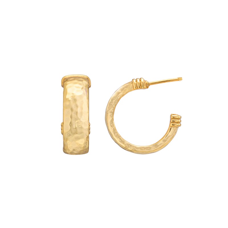 Capucine De Wulf Cleopatra Hoop Earrings, Yellow Gold Plated