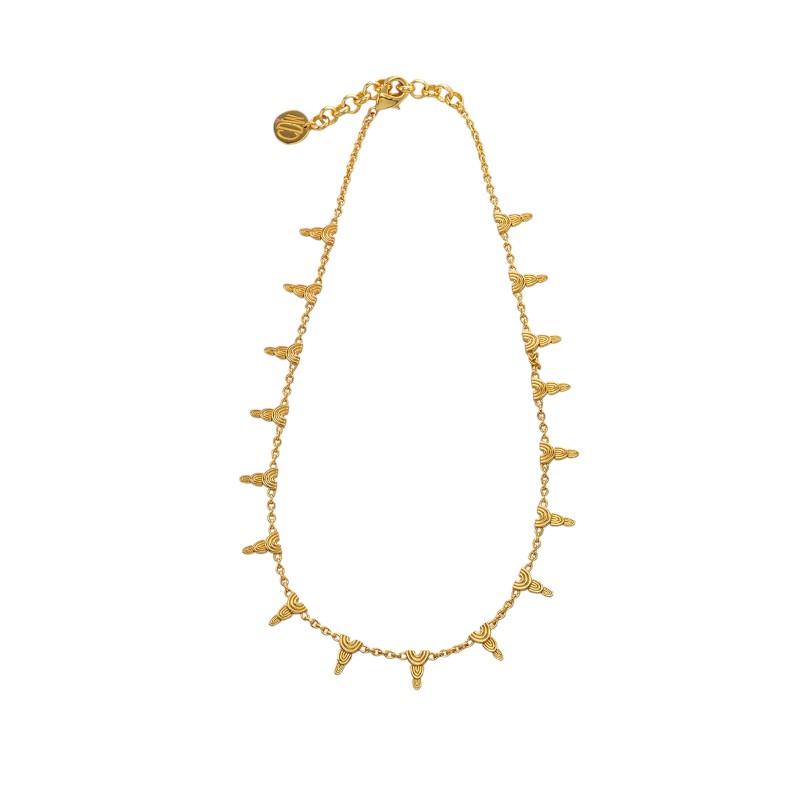 Capucine De Wulf Cleopatra Ra Necklace in Yellow Gold Plate, 16