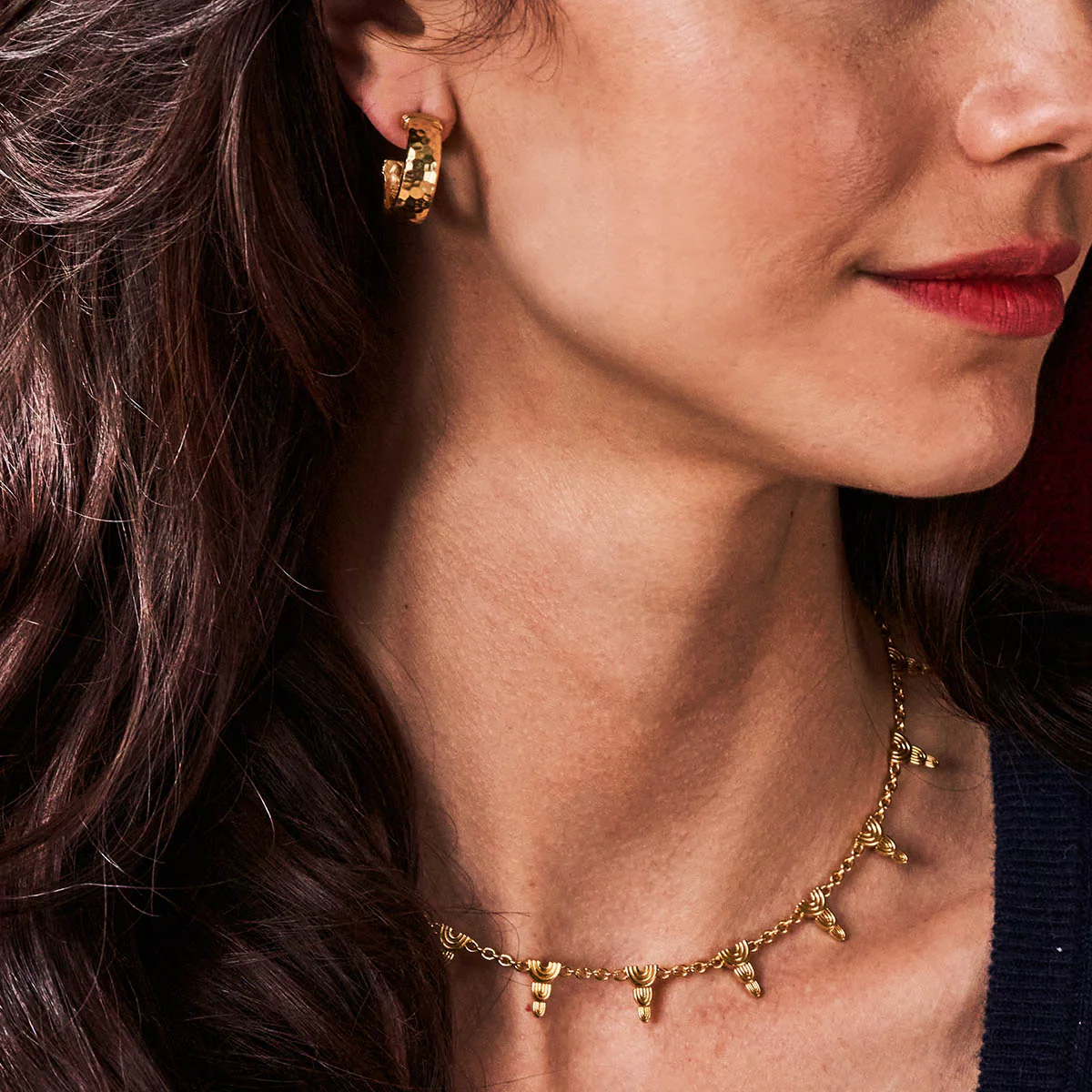 Capucine De Wulf Cleopatra Ra Necklace in Yellow Gold Plate, 16