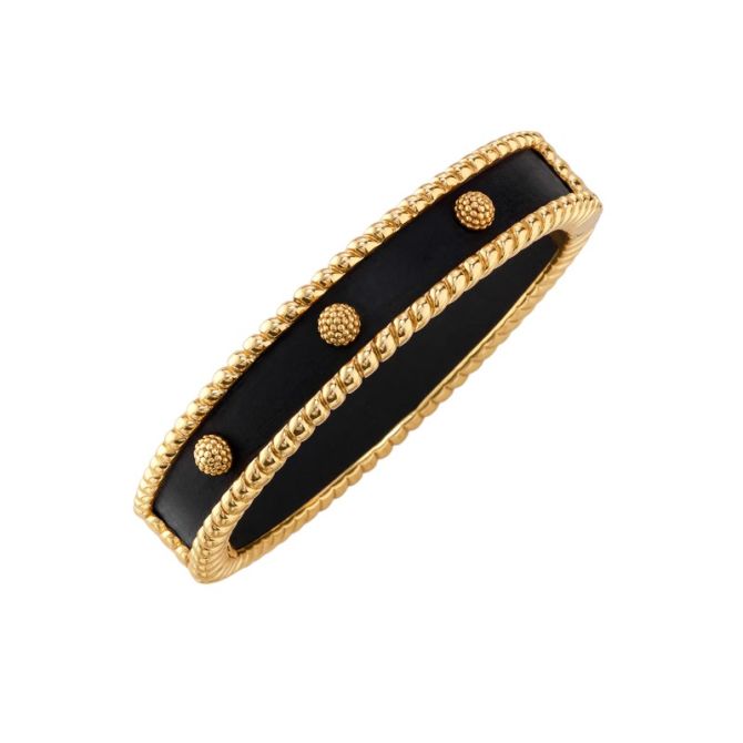 Capucine De Wulf Berry Small Hinged Bangle, Ebony | ZYB13/001
