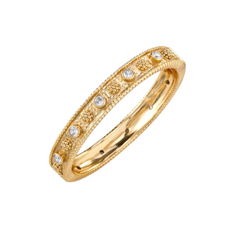 Capucine De Wulf Berry Gem Classic Hinged Bangle, Clear Cubic Zirconia