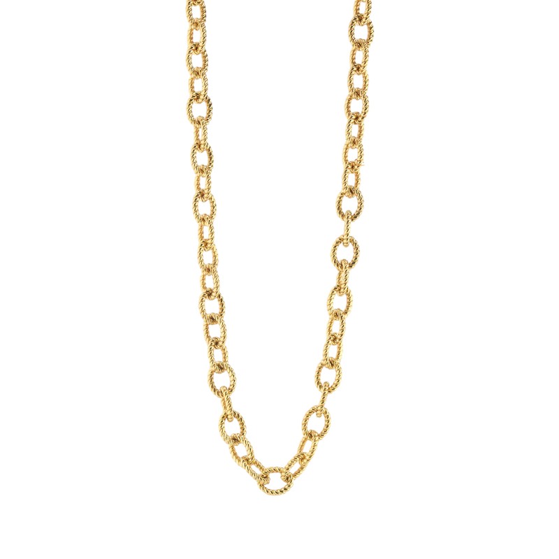 Capucine De Wulf Victoria Small Chain Necklace in Yellow Gold Plate, 32
