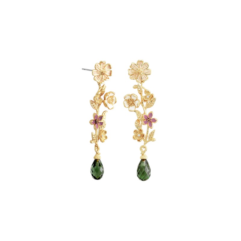 Anabel Aram Wildflowers Stone Drop Earrings