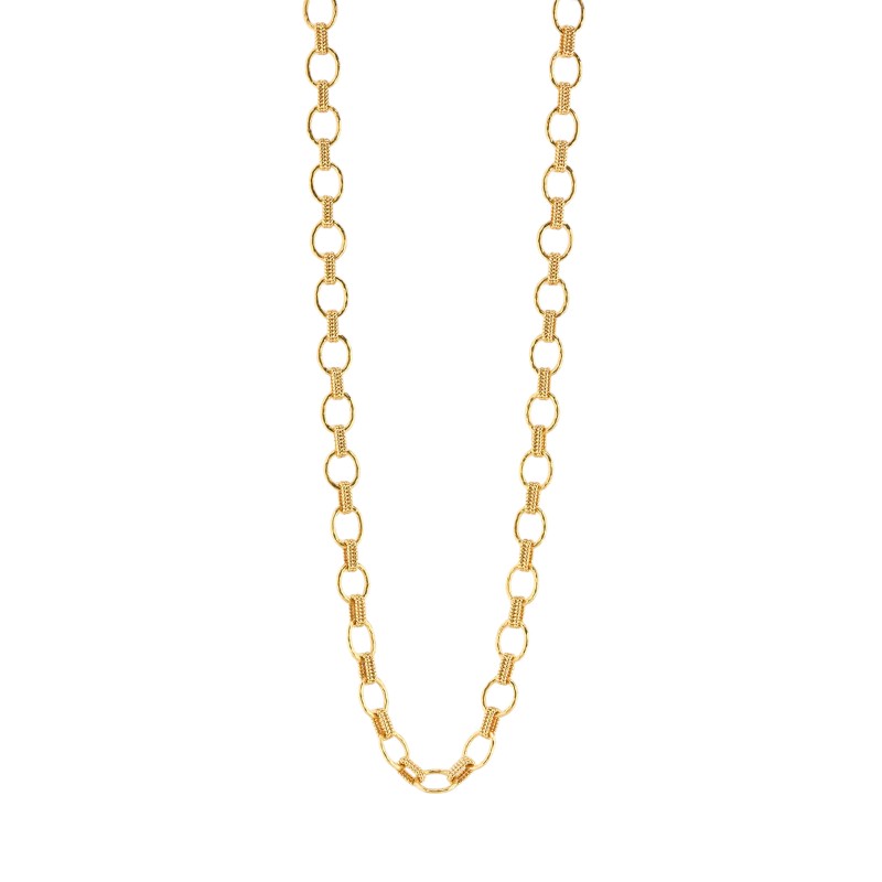 Capucine De Wulf Cleopatra Small Link Necklace in Yellow Gold Plate, 32
