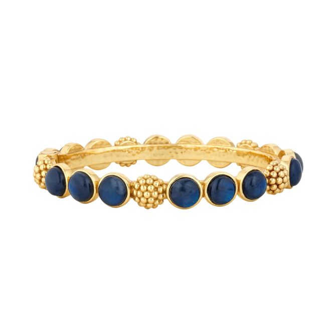 Capucine De Wulf Berry Gem Hinged Bangle Bracelet, Blue Labradorite
